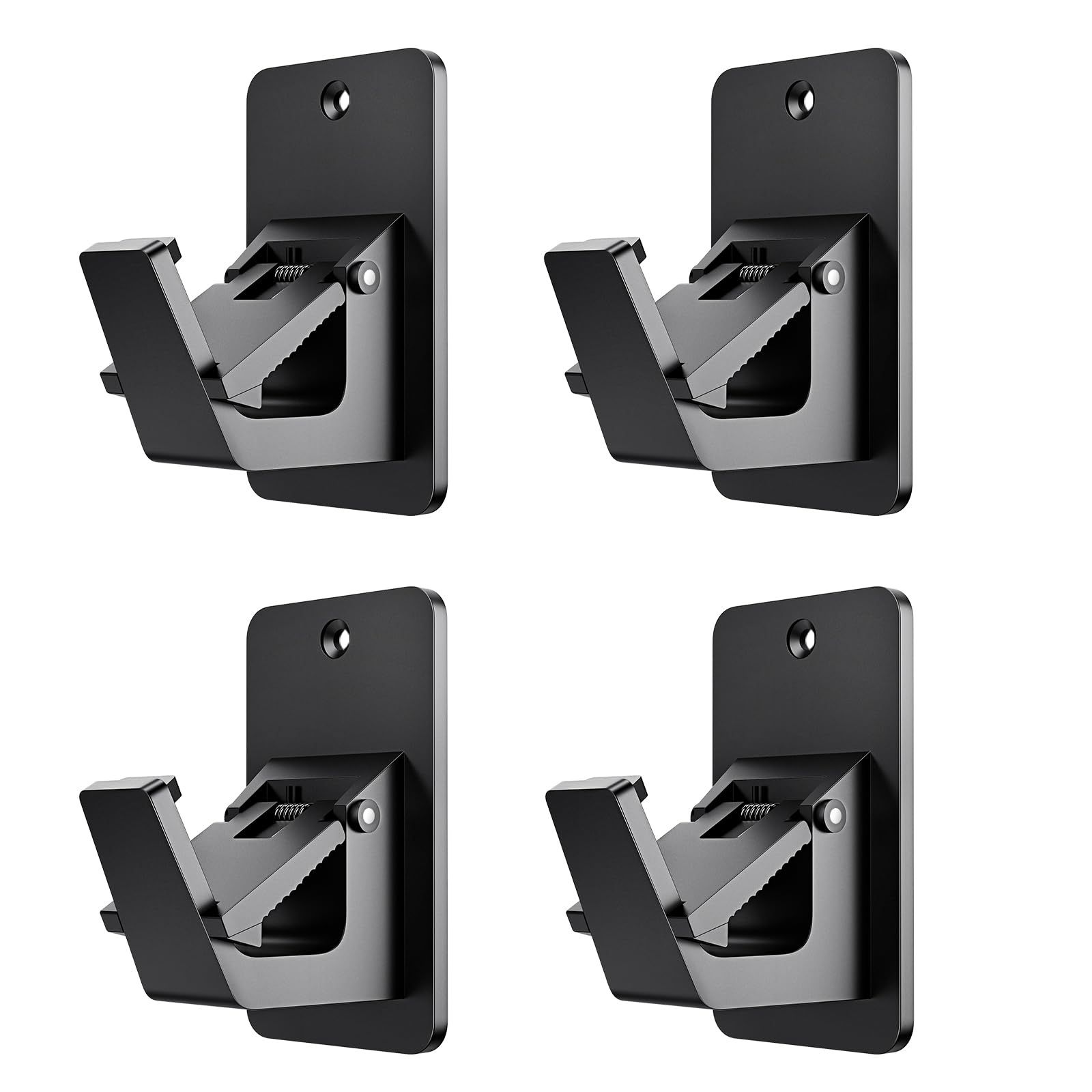 HASTHIP® 4Pcs Curtain Rod Brackets Wall Mounted Curtain Rod Brackets Drapery Rod Suppports Heavy Duty Metal Multipurpose Curtain Rod Holders Wall Hooks