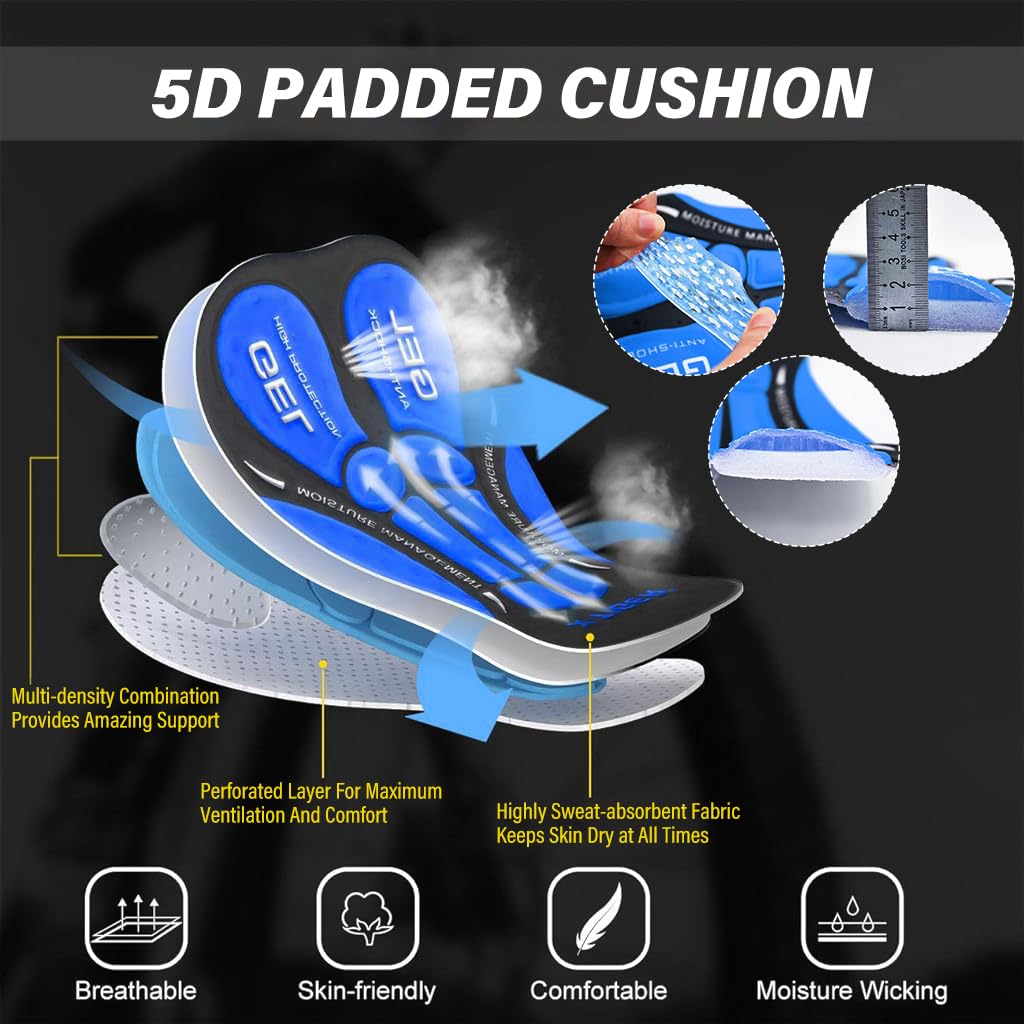 PROBEROS Men's Cycling Shorts for Outdoor Riding with 3D Padded Quick Dry Design | XL Size