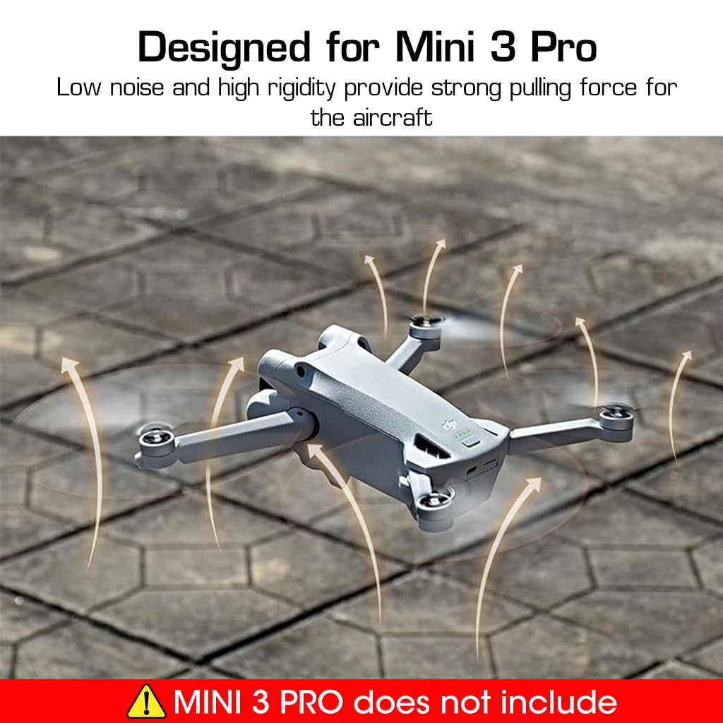 [Second-hand]ZORBES@ Dji Mini 3 Pro Propeller, 8Pcs Dji Mini 3 Propeller Blades Replacement, Ultral Lightweight Silent Flight Propeller Set With Screwdriver 12 Screws, Low Noise Replacement Drone Wings