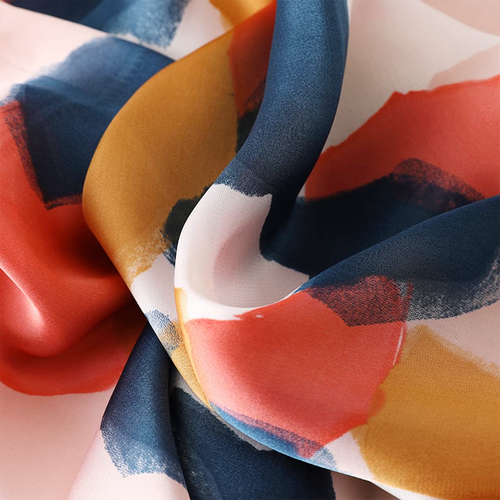 PALAY Women Satin Square Silk Scarf with Comfy Feeling 23 × 23 in 3PCS | Hand Wash Care