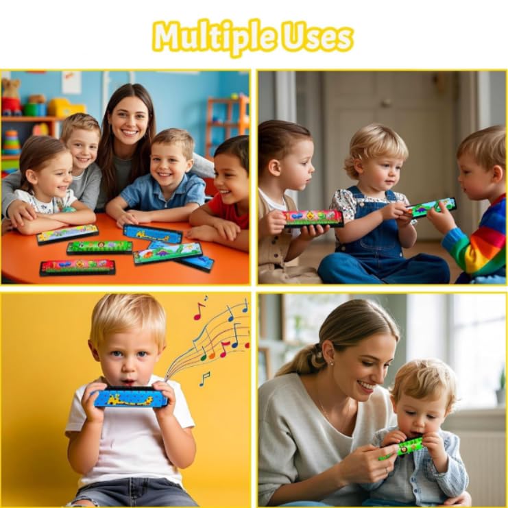 ZIBUYU Mouth Organ for Kids Beginners with 16 Hole Double Row Design and Metal Reeds | Educational Musical Gift