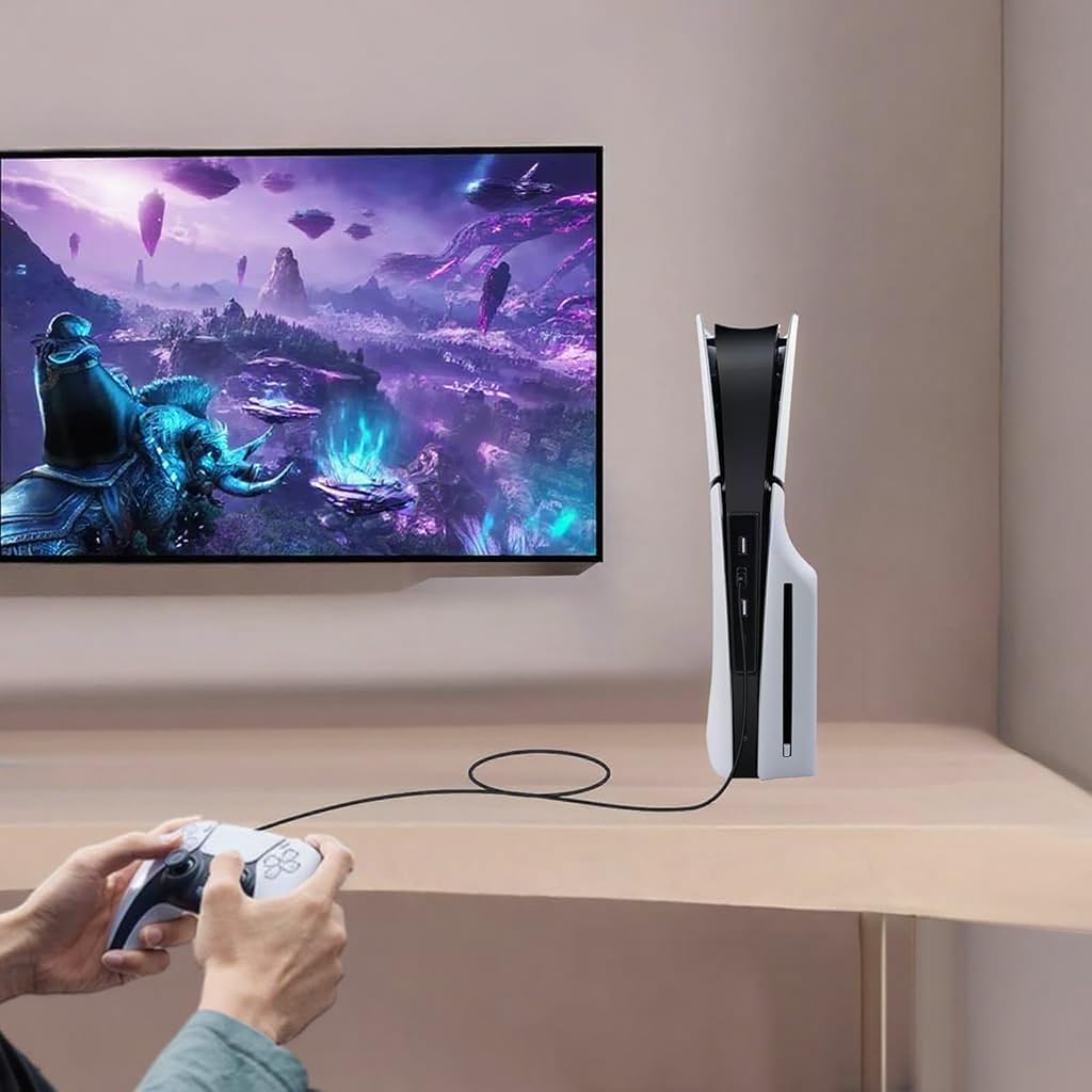 ZORBES USB Hub for PS5 Slim and PS5 Pro with 4 Ports and Stable Type C Connection | Black