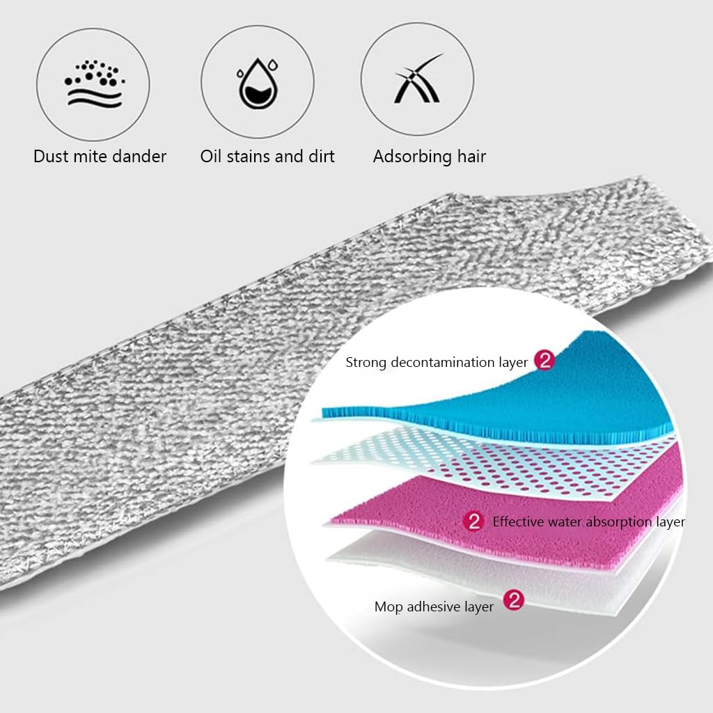 HASTHIP Manual Floor Sweeper and Mop for Carpet and Floor Cleaning with 180° Spiral Dual Brushes | Blue Non Electric Hand Push Vacuum