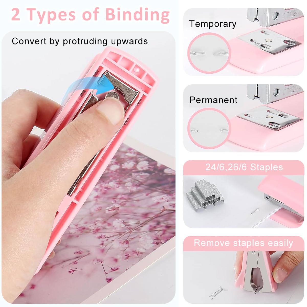 Climberty Office Supplies Set for Desk Organization with Ergonomic Tools and Pink Design