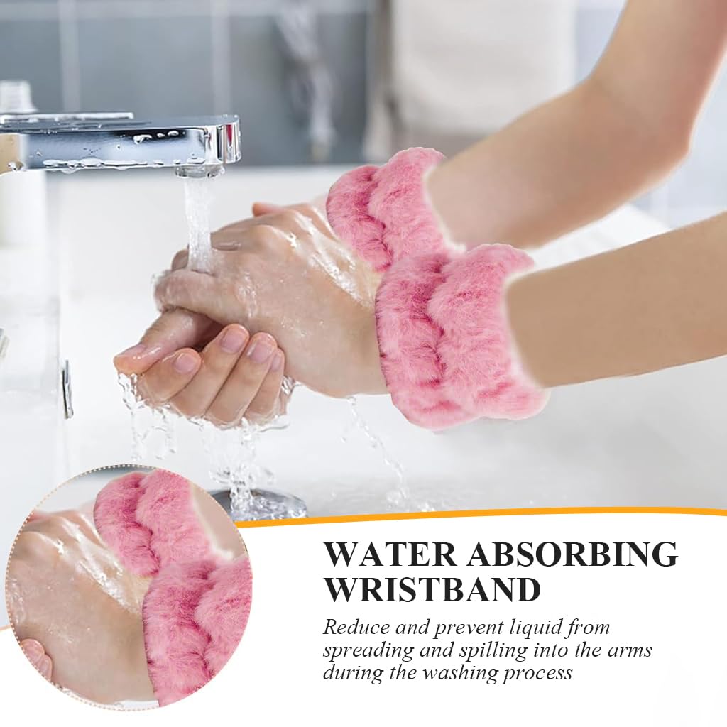 MAYCREATE Skincare Headband for Face Wash with Plush Water Absorbent Fabric | 3pcs Set for Women