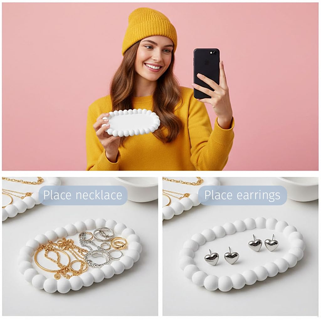 ZIBUYU Silicone Jewelry Tray Resin Molds Set for DIY Crafting with Multi-Shaped Design