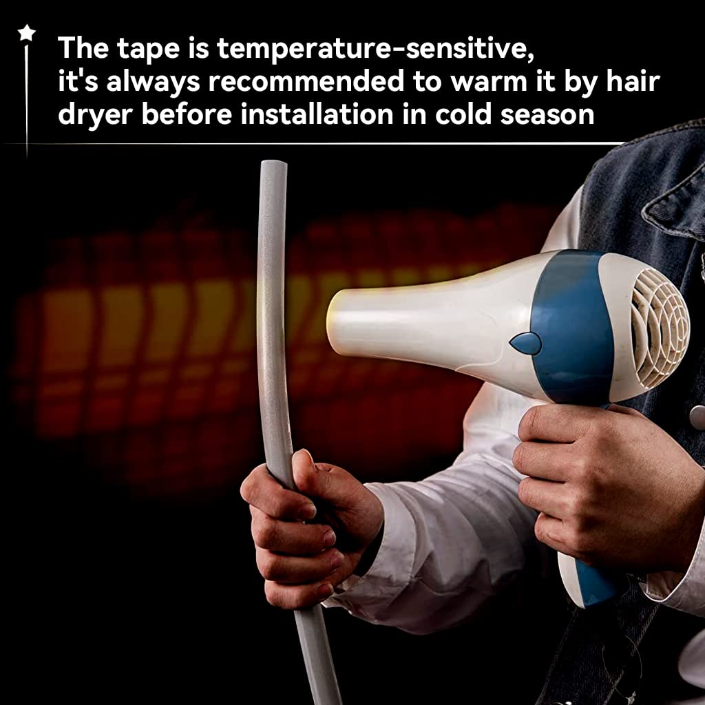 HASTHIP Wall Sticker Trim for Kitchen Backsplash and Tile Edges featuring Self-Adhesive PVC | 10 Ft White Peel and Stick Baseboard