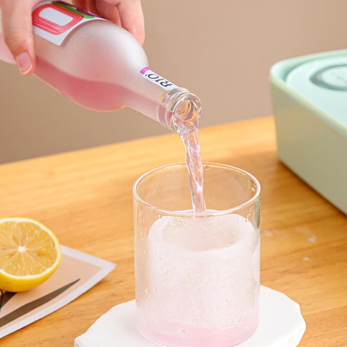 Supvox Silicone Ice Mold for Stanley Tumblers with Hollow Cylinder Design and Lid 3 PCS