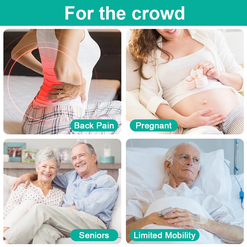 HANNEA Toilet Aid Bottom Wiper for Elders with 38 cm Handle featuring One Button Release | ABS and TPR Construction