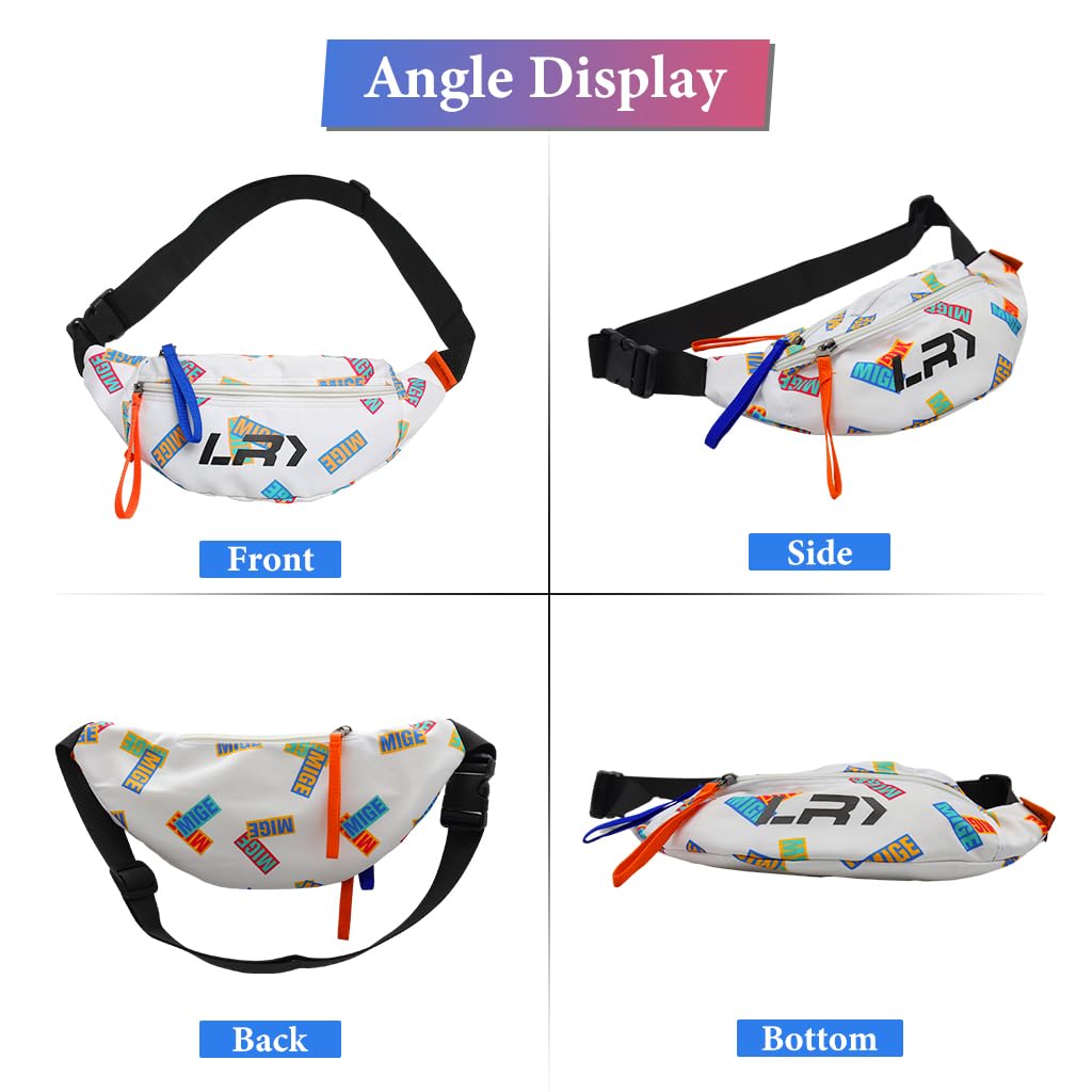 GUSTAVE Waist Bag for Travel and Daily Use with 2 Zipper Pouches and Quick Release Belt | Black Nylon Unisex Crossbody