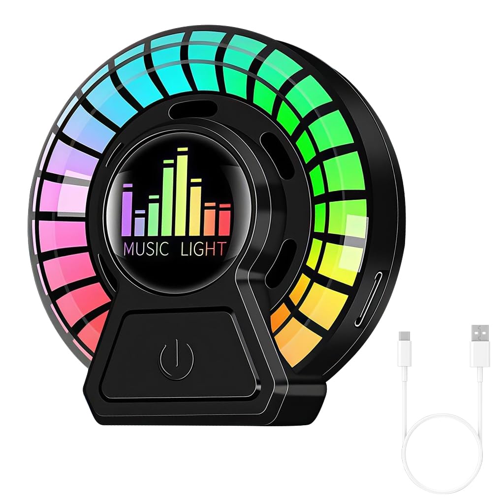 STHIRA Car LED Air Freshener for Interior Decoration with Music Sync RGB Light | USB Rechargeable Aromatherapy Diffuser