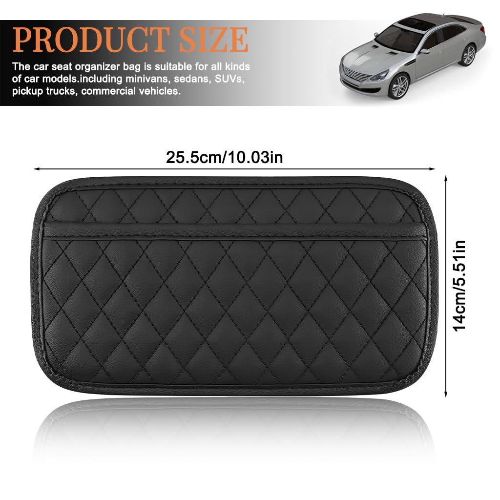 STHIRA Car Phone Storage Organizer for Dashboard and Door Use with Self Adhesive PU Design 25.5x14.5cm