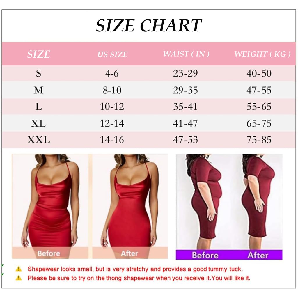 PALAY® Tummy Control Thong Panty for Women High Waist Elastic Shapewear for Women Seamless Bodyshaping Thong Panty, XL