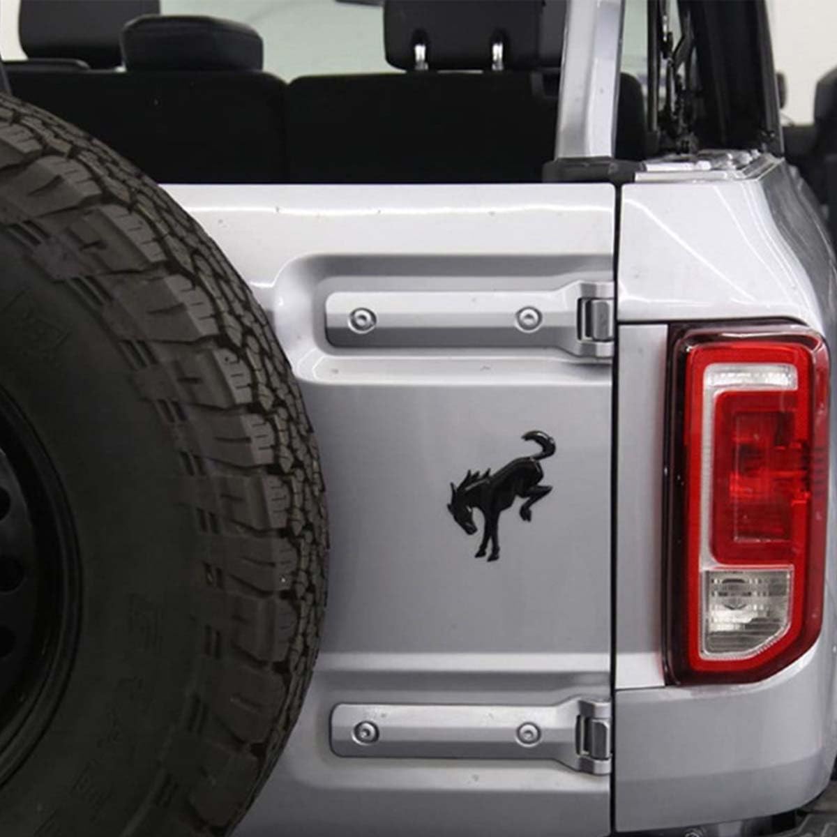 ZIBUYU 3D Black Horse Emblem Car Sticker for Doors and SUVs with Waterproof ABS | Easy Peel‑and‑Stick Universal Auto Decoration