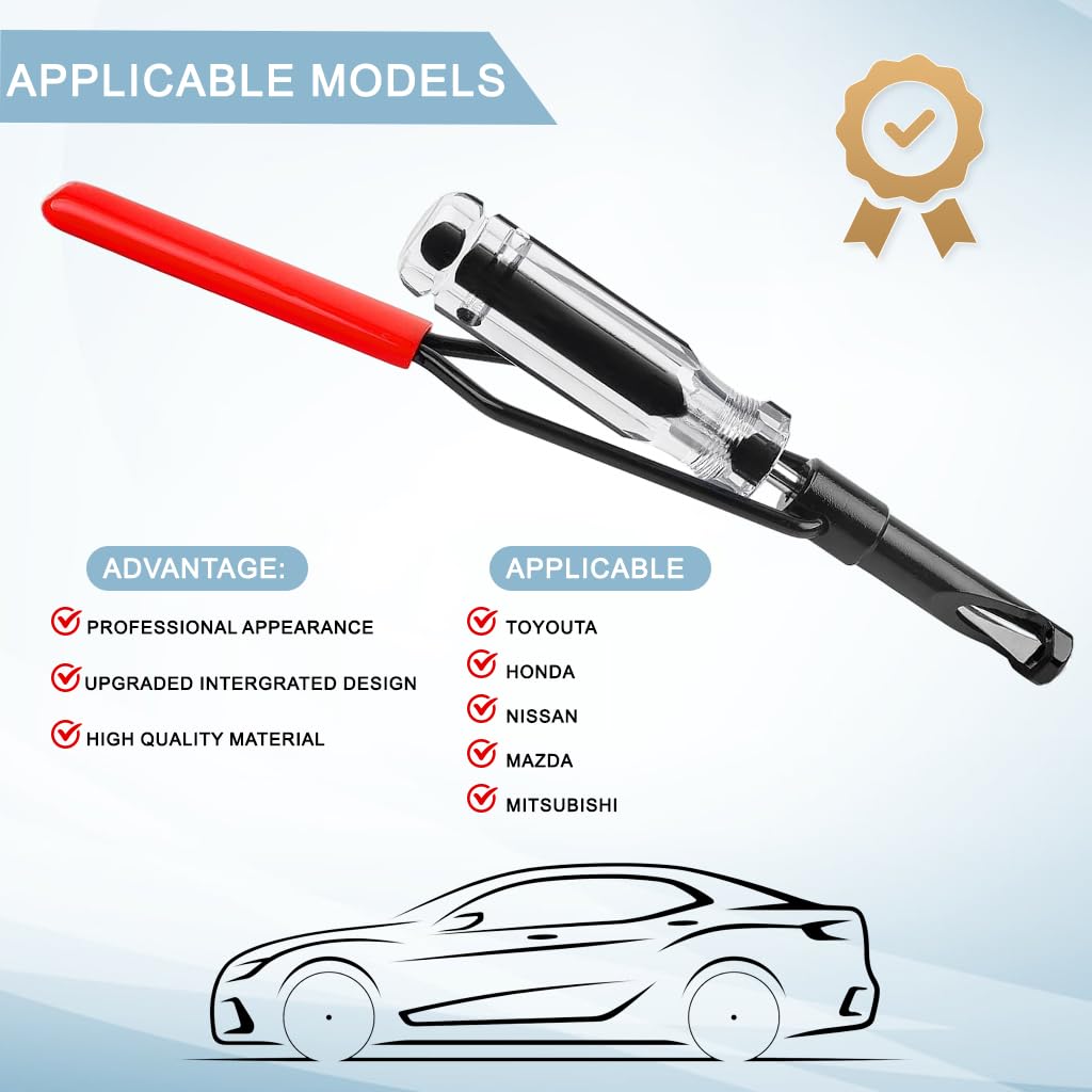 STHIRA Valve Adjustment Tool for Automotive and Motorcycle Engines with Ergonomic Slotted Locknut Spanner and Stainless Steel Feeler Gauge