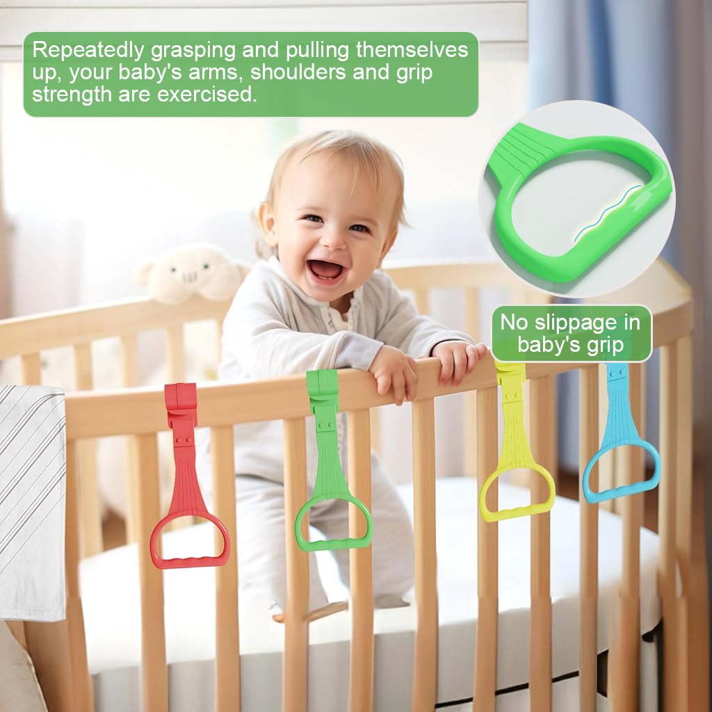 SNOWIE SOFT Baby Pull Up Ring for Crib with Anti Slip Grip featuring PP Material | Aids Standing and Walking Training for Babies 6–18 Months
