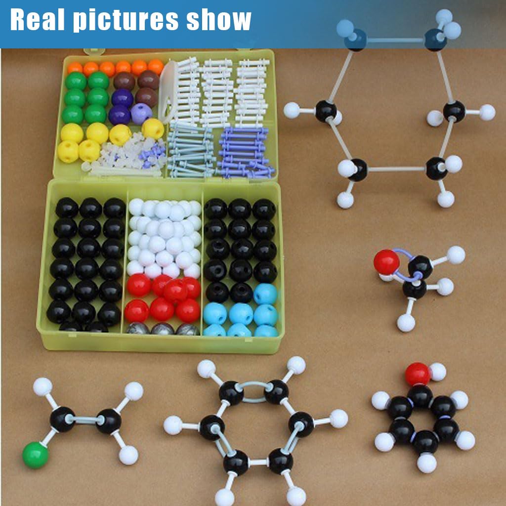 PATPAT Chemistry Molecular Model Kit 267 pcs for Teaching with Ball and Stick Design | Science Learning Set