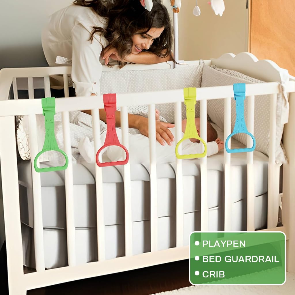 SNOWIE SOFT Baby Pull Up Ring for Crib with Anti Slip Grip featuring PP Material | Aids Standing and Walking Training for Babies 6–18 Months