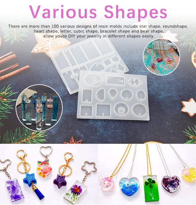 HASTHIP Earring Resin Moulds Kit for Jewelry Making with 73pcs Tools and Heat Resistant Silicone | DIY Craft Casting Set