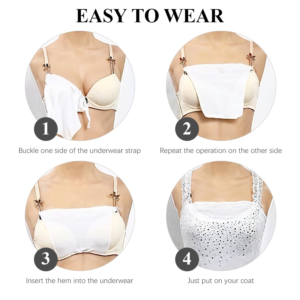 SANNIDHI Clip On Camisole for Women featuring Snap Button Fit and 4pcs Cotton Lace Panels