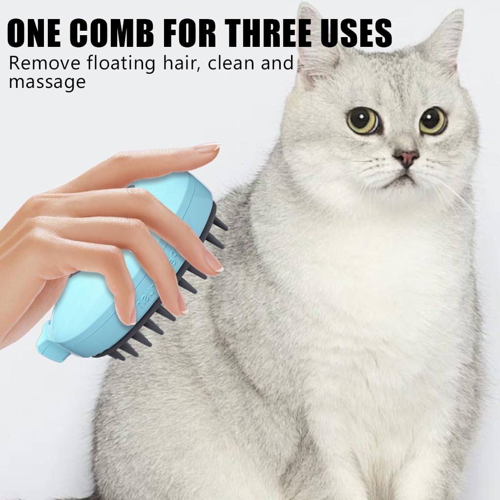HASTHIP Electric Steam Brush for Dogs and Cats with Massage | USB Rechargeable Grooming Tool