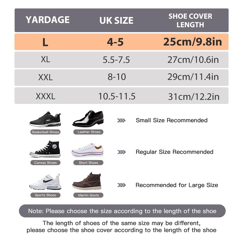 PALAY Silicone Shoe Covers for Rainy Days with Double Snap Closure and TPE Anti Slip Sole | 3 PCS Size 4 5