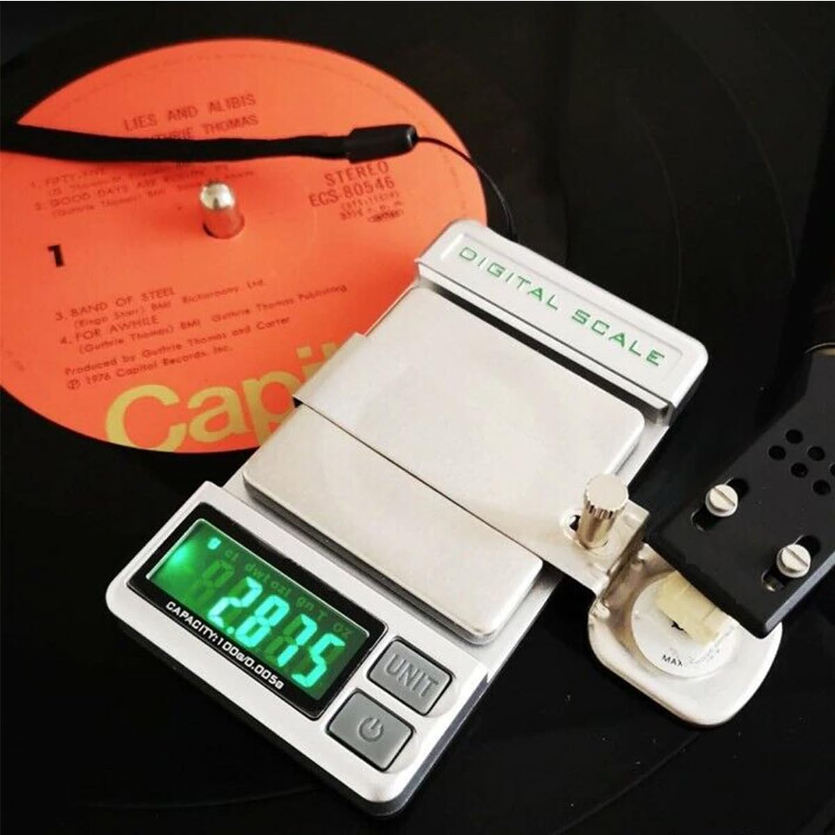 Verilux Stylus Pressure Gauge for Turntable Use with 0.005g Precision and LCD Display | Stainless Steel Scale