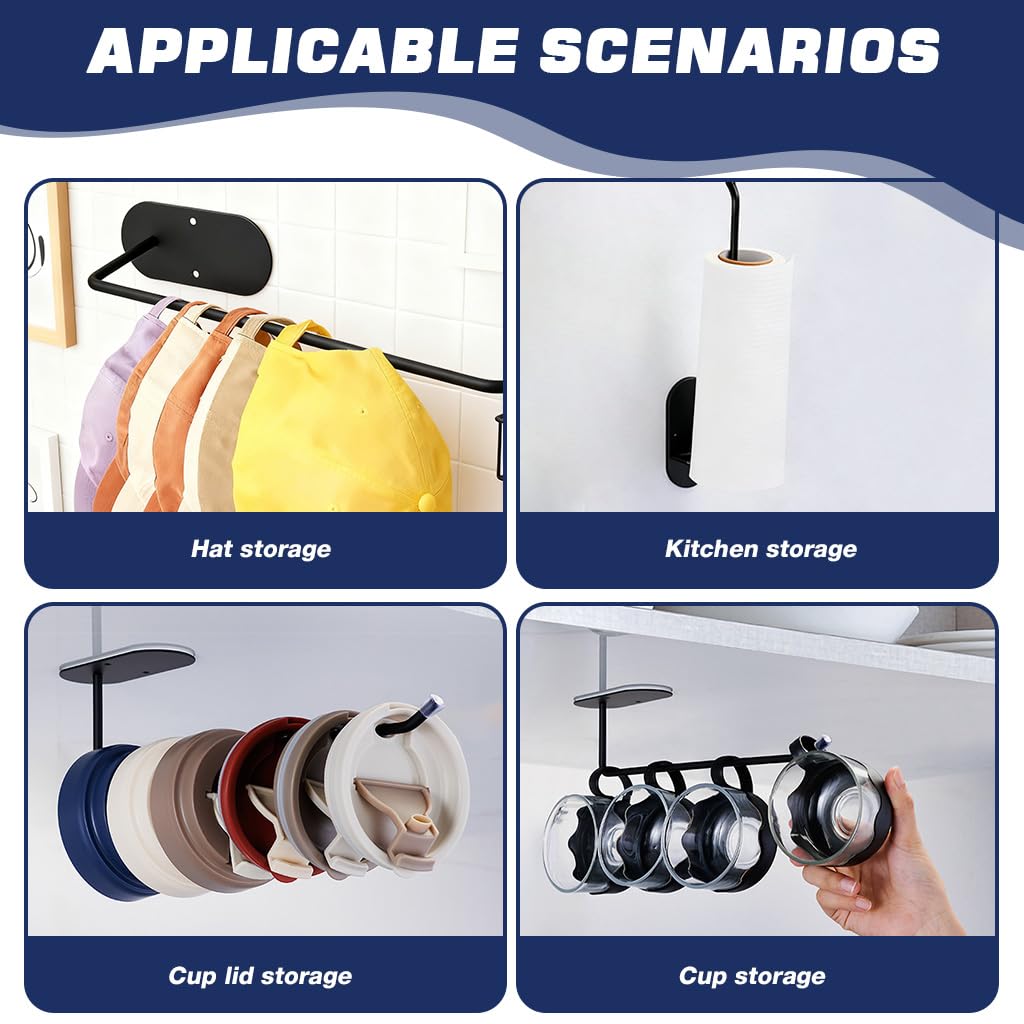 HASTHIP Wall Toilet Paper Roll Holder with 10.6 in Cross Bar and Pre Punched Plate | Stainless Steel Bathroom Organizer