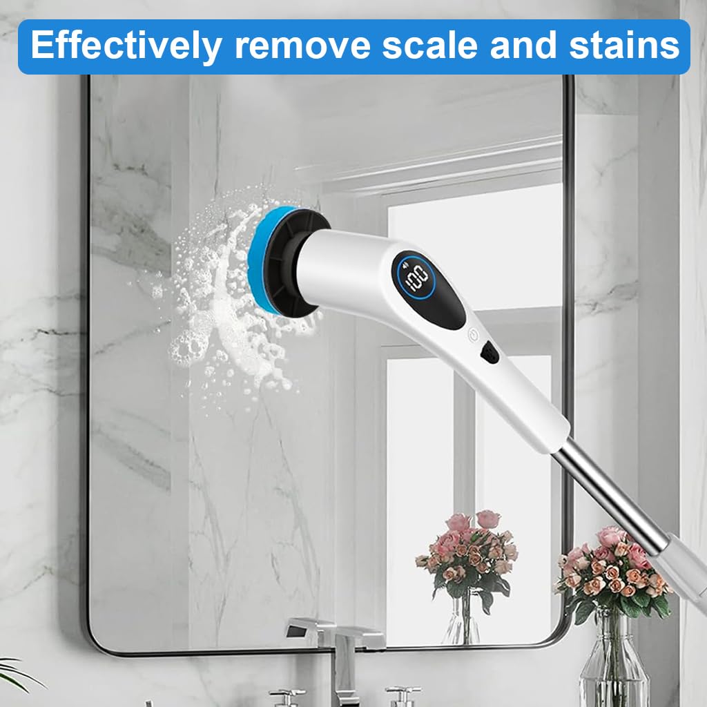 Supvox Replacement Attachment Cleaning Kit for Electric Drill Scrub Brush 4Pcs with Sponge Scouring Fleece and Microfiber Pads