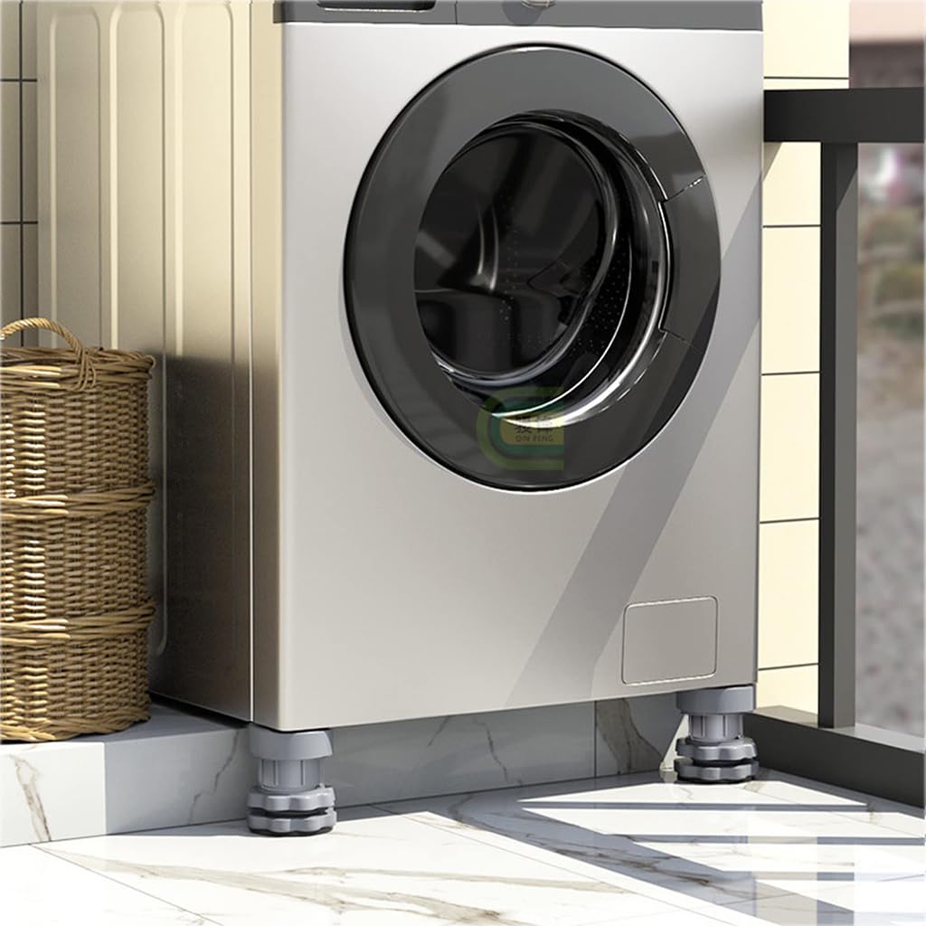 Supvox Anti Vibration Pads for Washing Machine and Dryer with 2.7 in Adjustable Height | PP PVC Anti Slip Leveling Feet