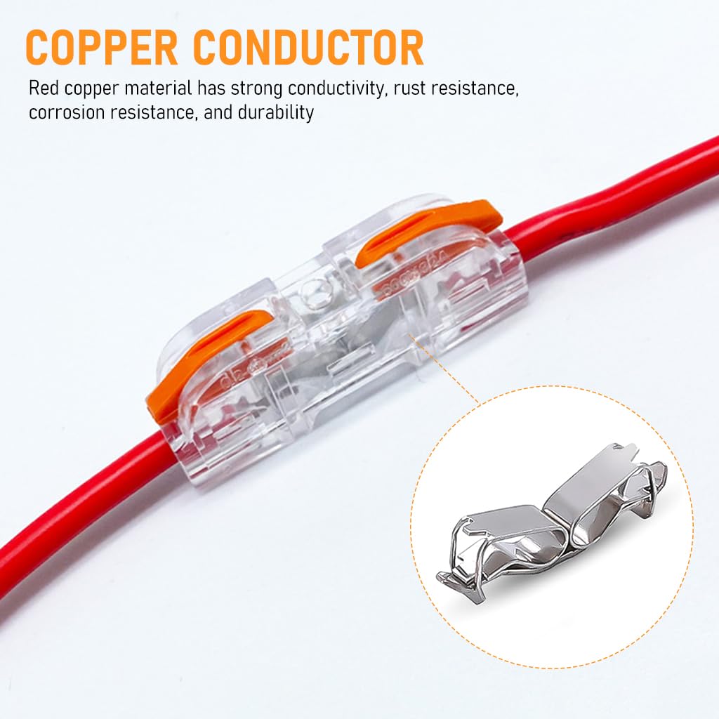 Serplex Wire Connector for DIY Cable Splicing featuring Lever Terminal | 102PCS 28‑12 AWG