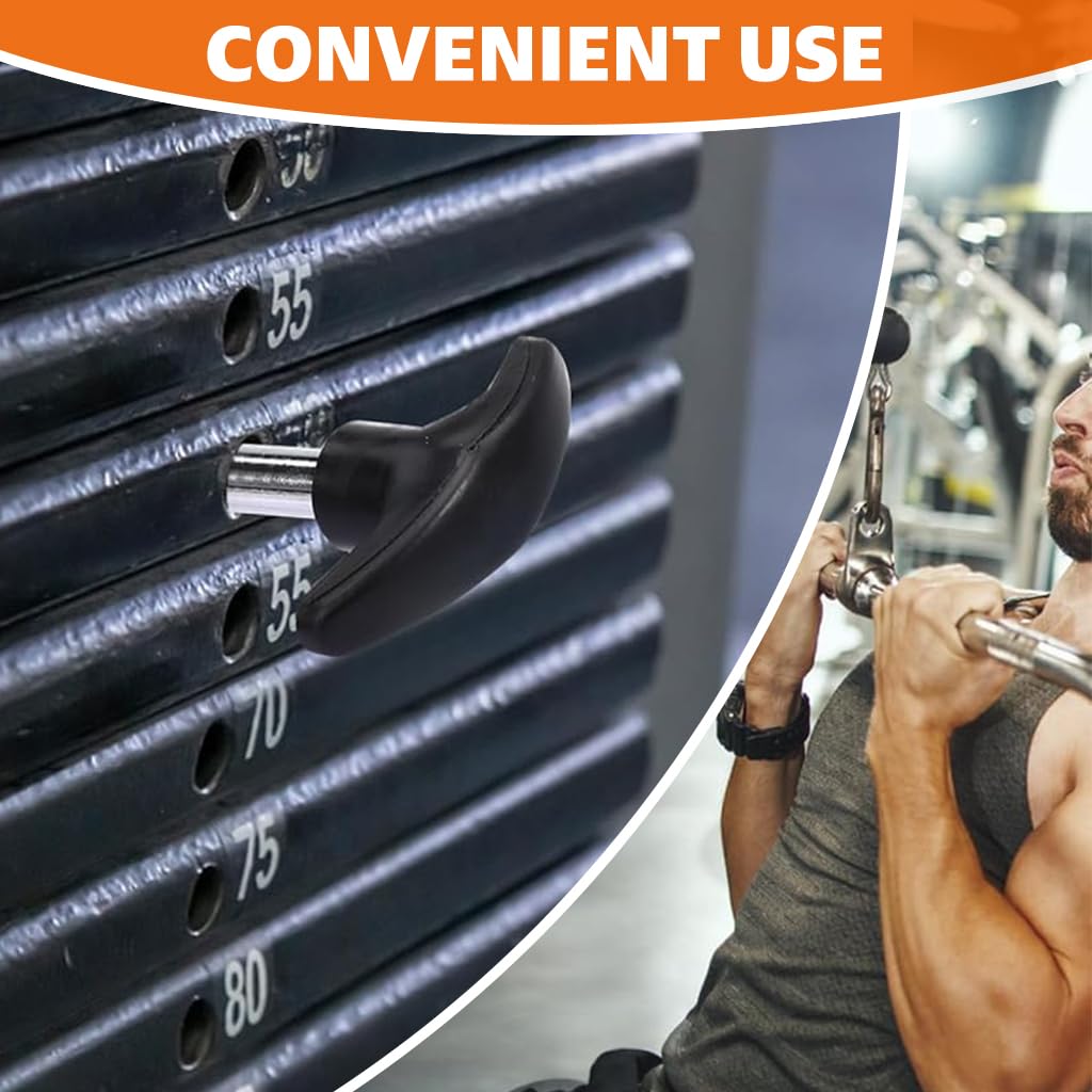 Proberos Weight Stack Selector Pin for Gym Machines featuring 6 in T Handle and 3 8 in Shaft | Hardened Carbon Steel Set of 3