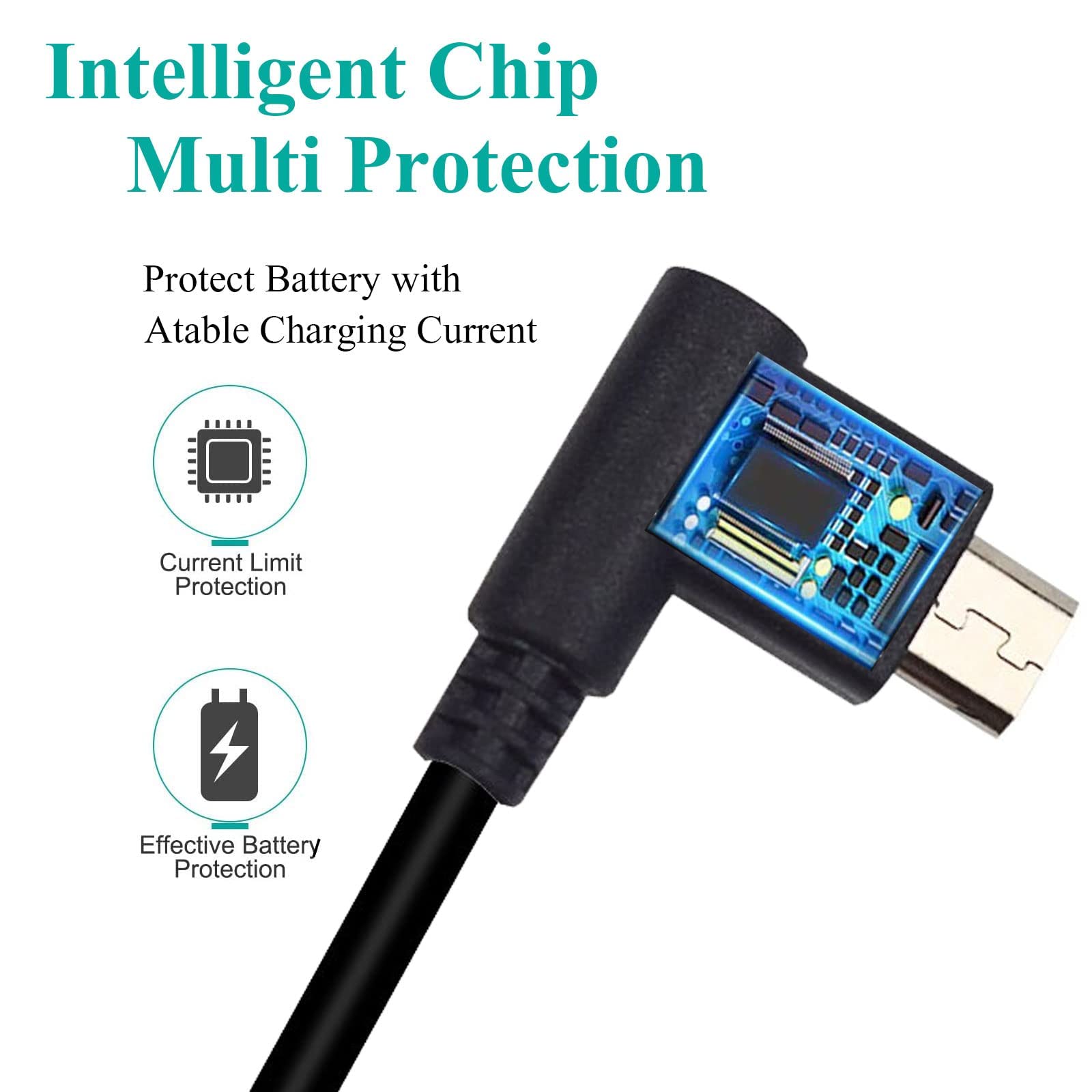 ZORBES USB Cable for Wacom Tablet with 1.5m Length and Intelligent Chip | Black PVC