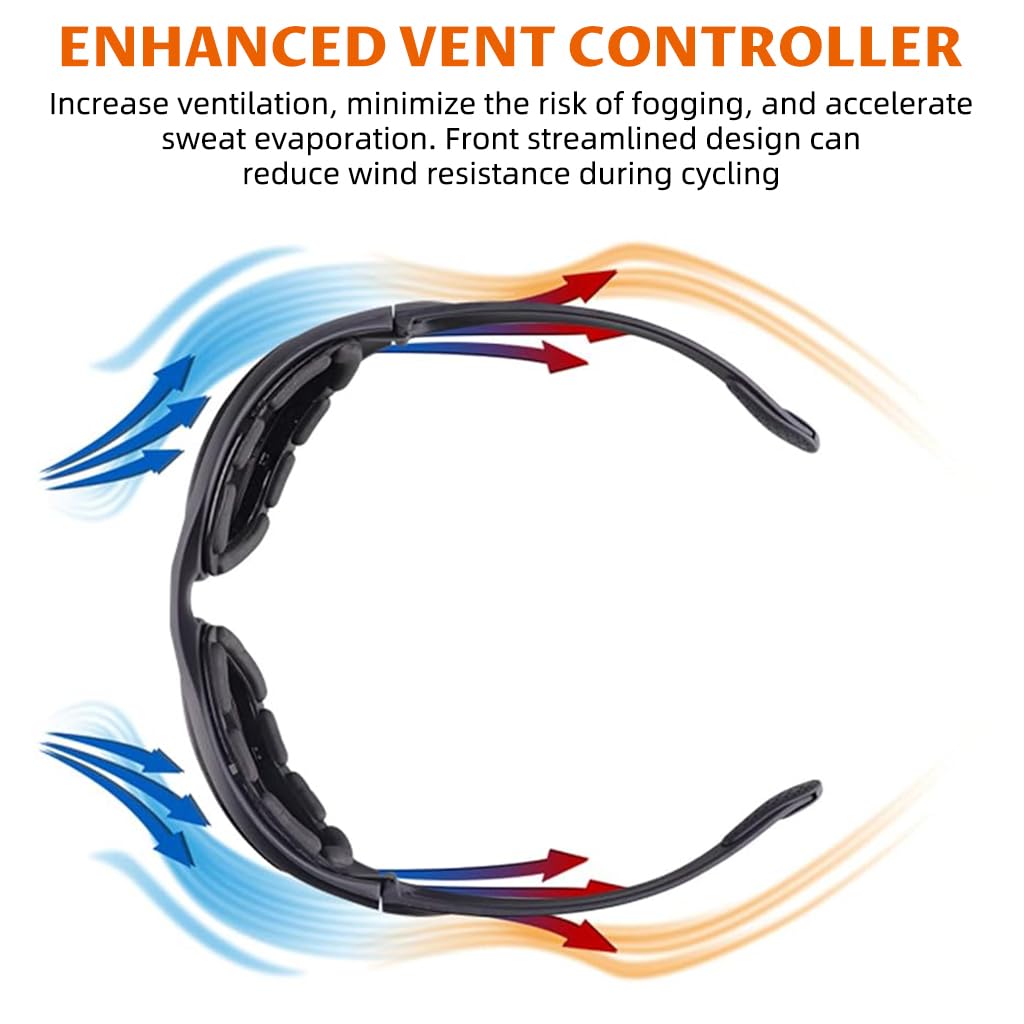 PROBEROS Polarized Motorcycle Riding Goggles for Men and Women with UV400 Protection | Magnetic Interchangeable Lenses and Shatter Resistant Design