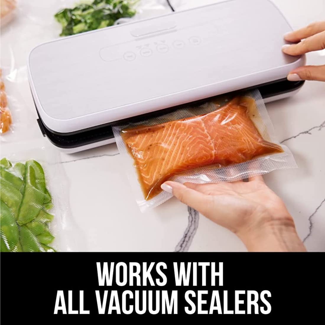 HASTHIP Food Vacuum Roll for Storage and Sous Vide 20cm×15m with Double Side Texture | BPA Free PE&PA Material