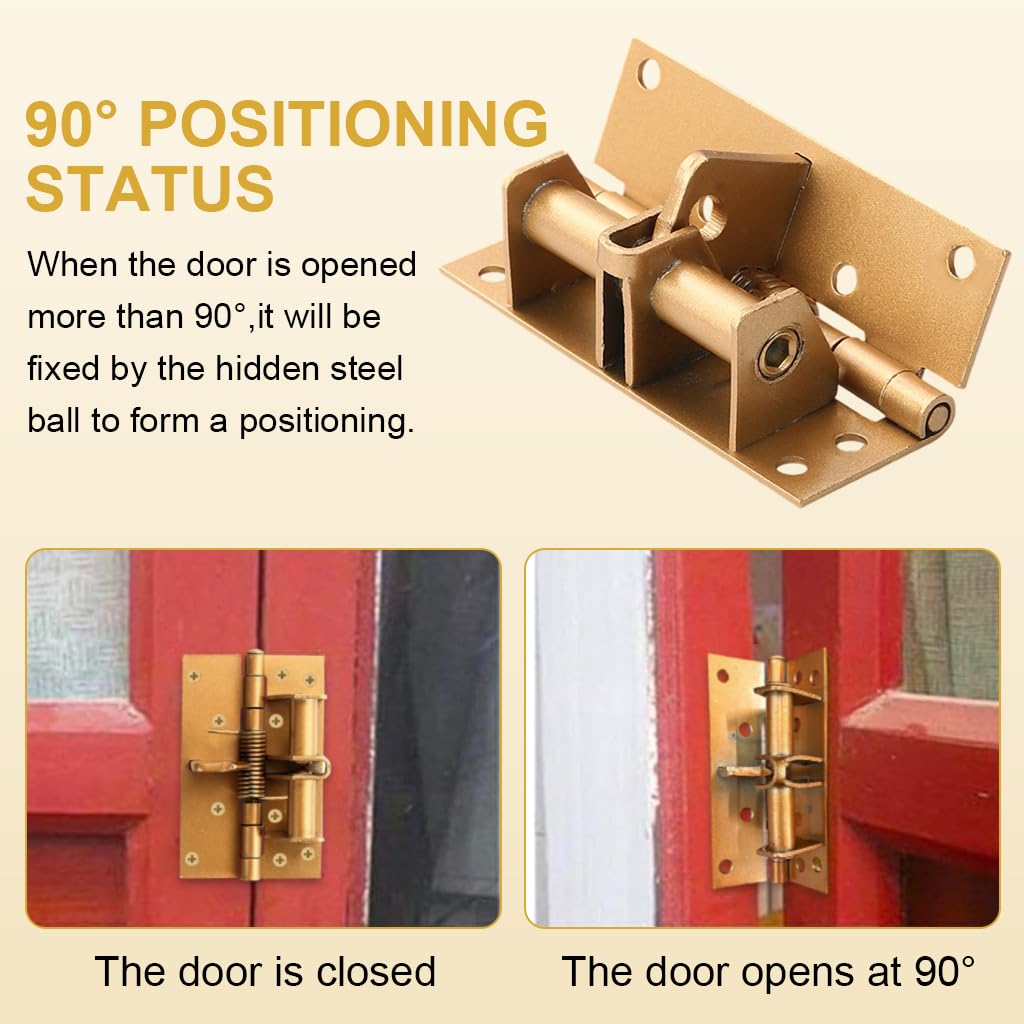 Serplex Cabinet Door Hinge for Furniture Doors with 90° Opening and Self Closing Spring | Adjustable Tension Quiet Steel Design