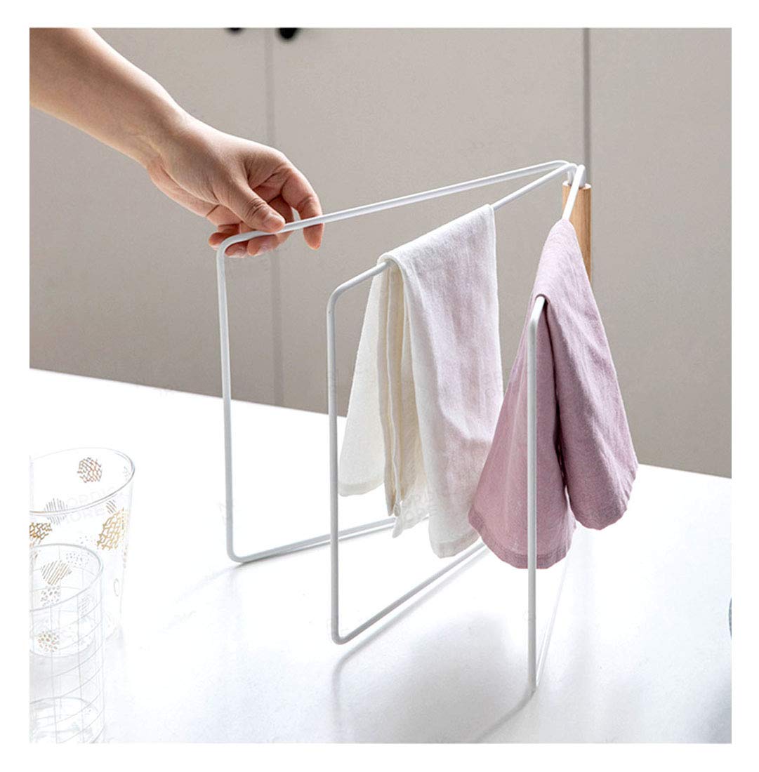 HASTHIP® Hand Towel Stand - Towel Holder Hanger Countertop Dishcloth Drying Rack 3 Arms Folding Dishcloth Holder Folding Organizer Décor Countertop (10.83 x 0.98 x 9.84 Inch)