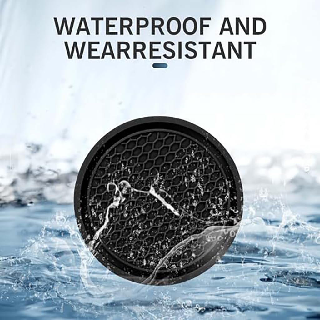 ZIBUYU Car Cup Coasters for Cars Trucks and SUVs featuring Non Slip Waterproof Rubber | 4PCS Set