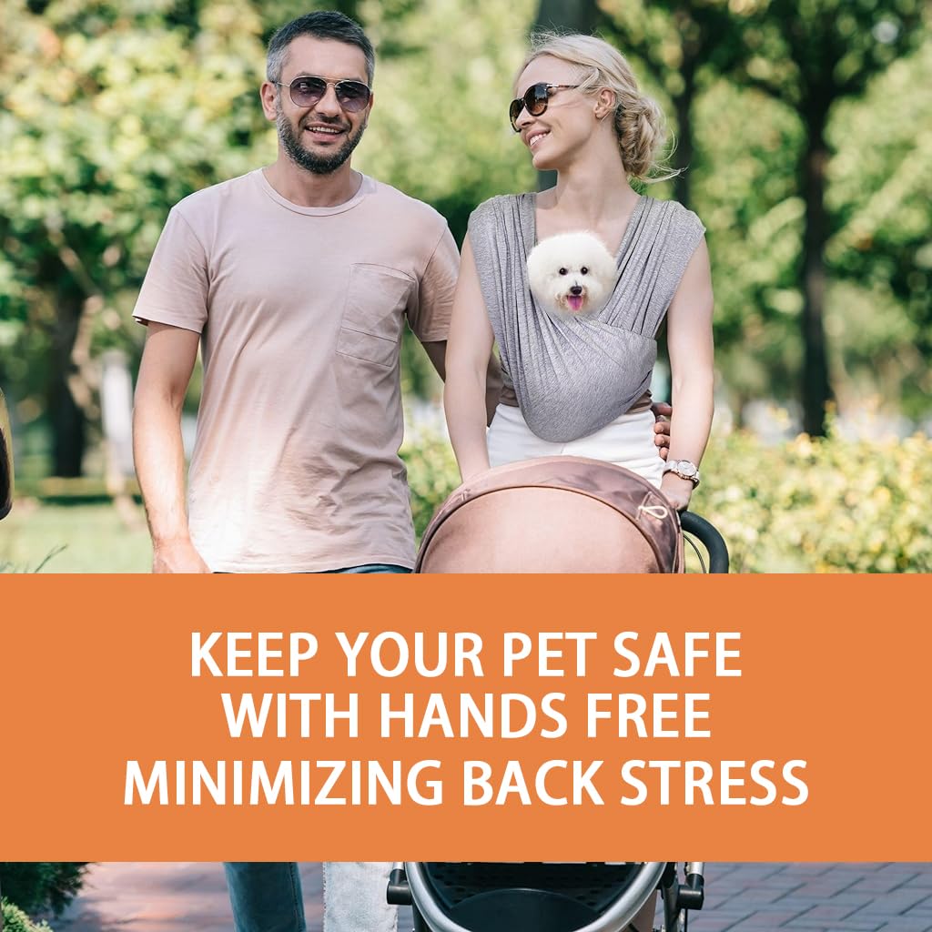 Qpets Pet Carrier for Small Dogs and Cats with Quick Release Buckle and Cotton Fabric | Adjustable Chest Bag for Pets Under 10kg