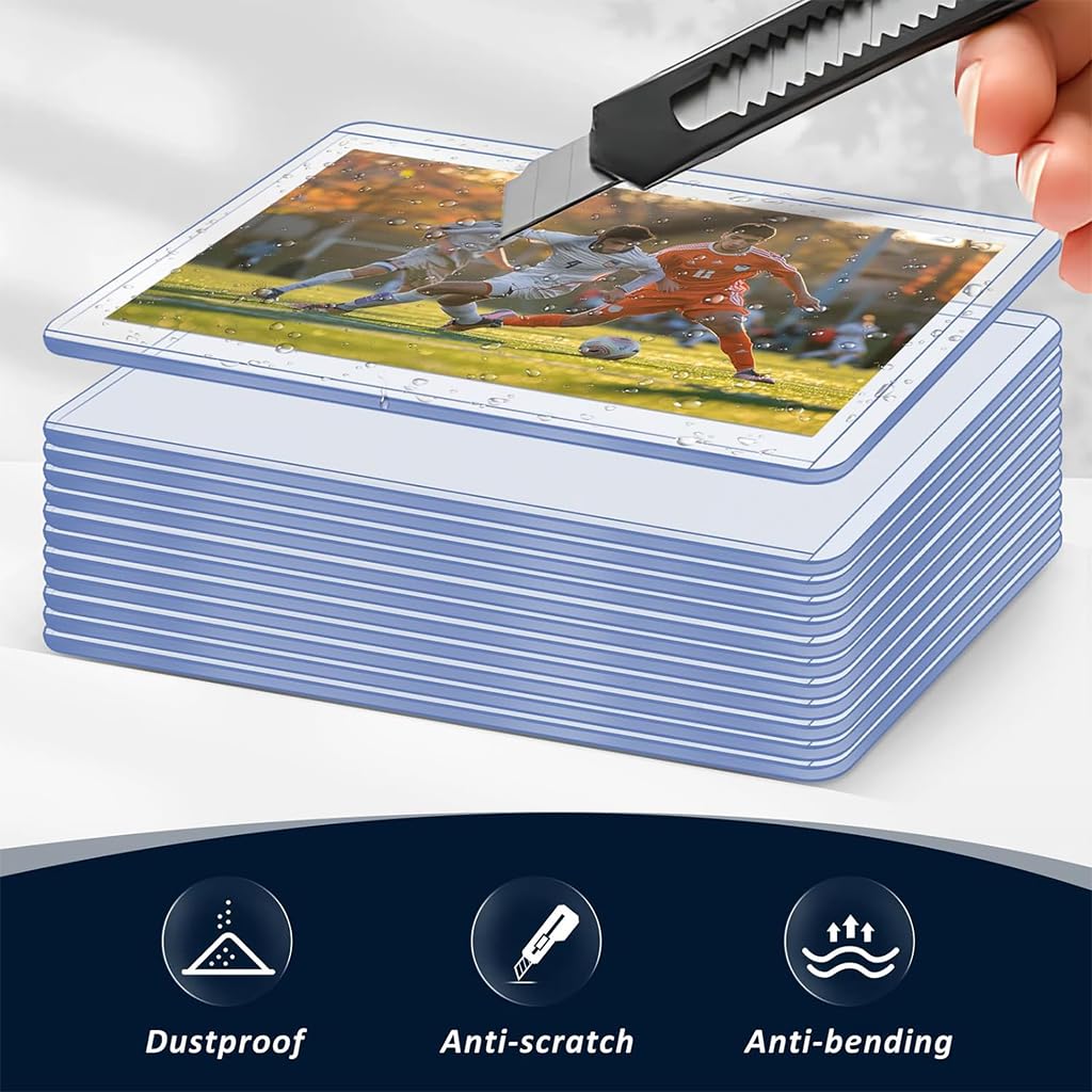 30pcs 35PT Clear Card Sleeves for Trading Cards with Top Loading Design | 77x101mm PVC Protectors