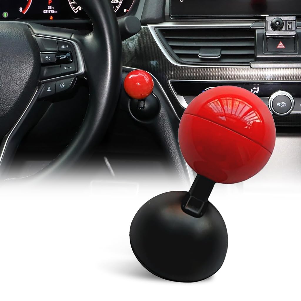 STHIRA® Car Push Start Button Rocker Vintage Game Machine Rocker Red Ball Start Button Rocker Car DIY Modification Start Button Rocker