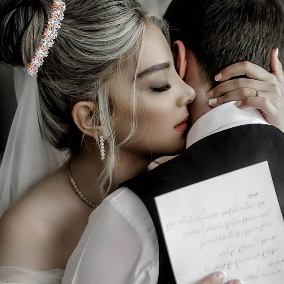 PALAY Hair Comb Clip for Women featuring Rhinestone Flower Design 3Pcs Alloy Set | Wedding and Party Headpiece