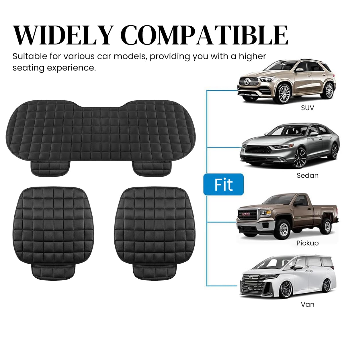 STHIRA Car Seat Cushion for Long Drives with Non Slip Grip and Ultra Soft Memory Foam | Universal Fit