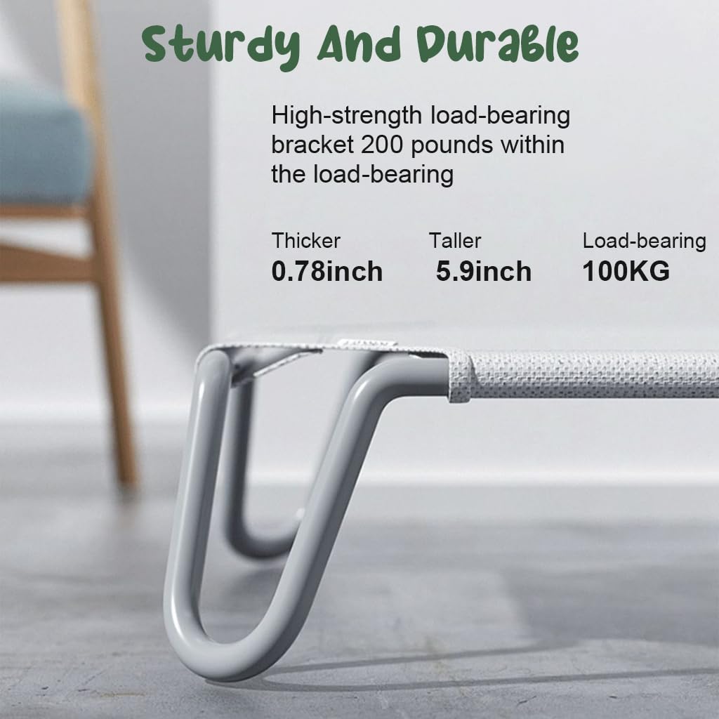 Qpets Fold Dog Bed for Medium and Large Pets featuring Steel Frame and Mesh Fabric 42×27.5 in | Supports up to 110 lb