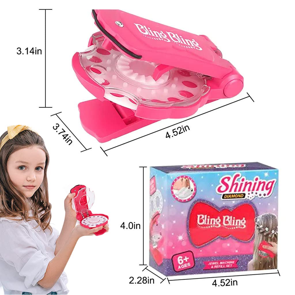 MAYCREATE Hair Gem Stapler with 360 pcs Rhinestone Kit for Quick Bling Styling | Girls & Women