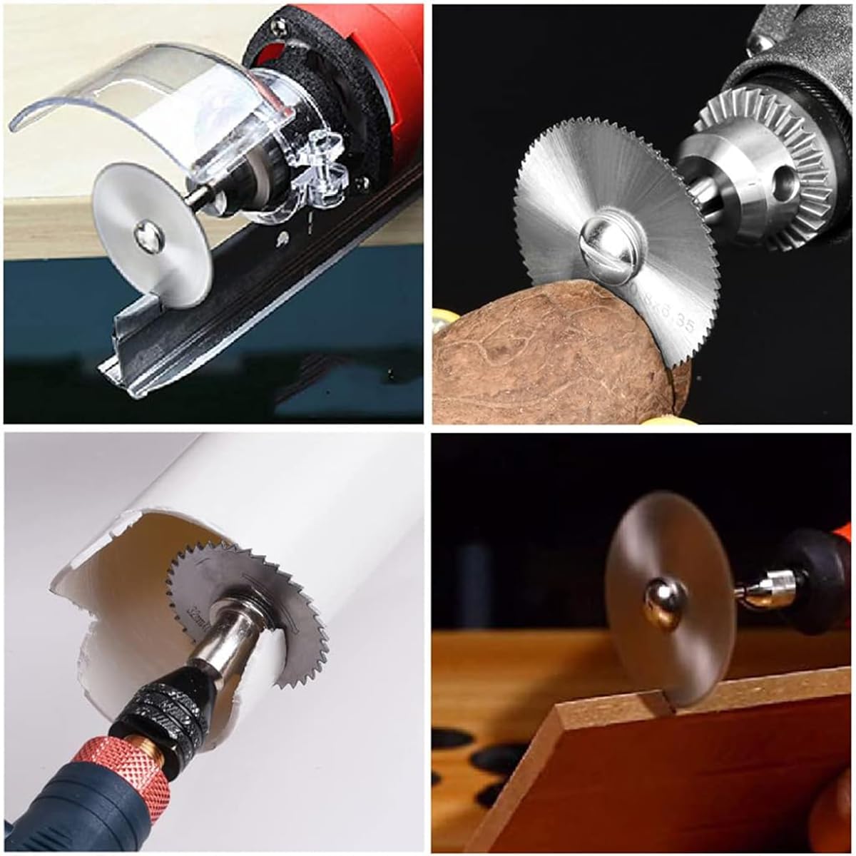 Serplex Cutting Wheel Set for Rotary Tool with 129 pcs HSS and Diamond Discs for Wood and Metal