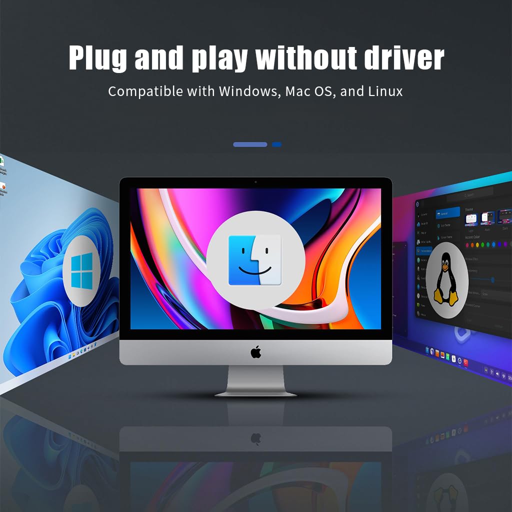 Verilux USB Card Reader for UHS-II SD TF CF MS Cards with Dual USB C and 3.0 Ports | 5Gbps 4-in-1 Design