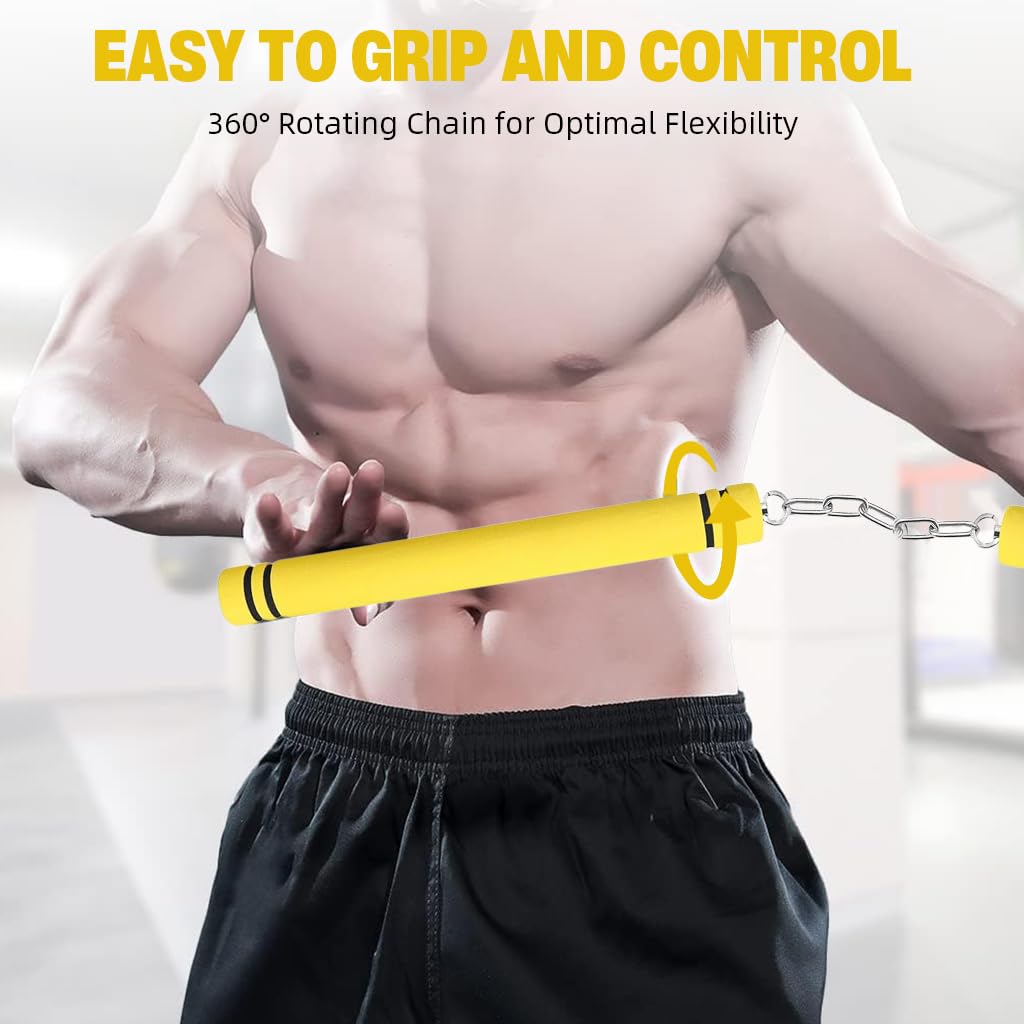 Proberos Kids Nunchucks for Martial Arts Training with 360 Degree Rotation and EVA Foam Handles