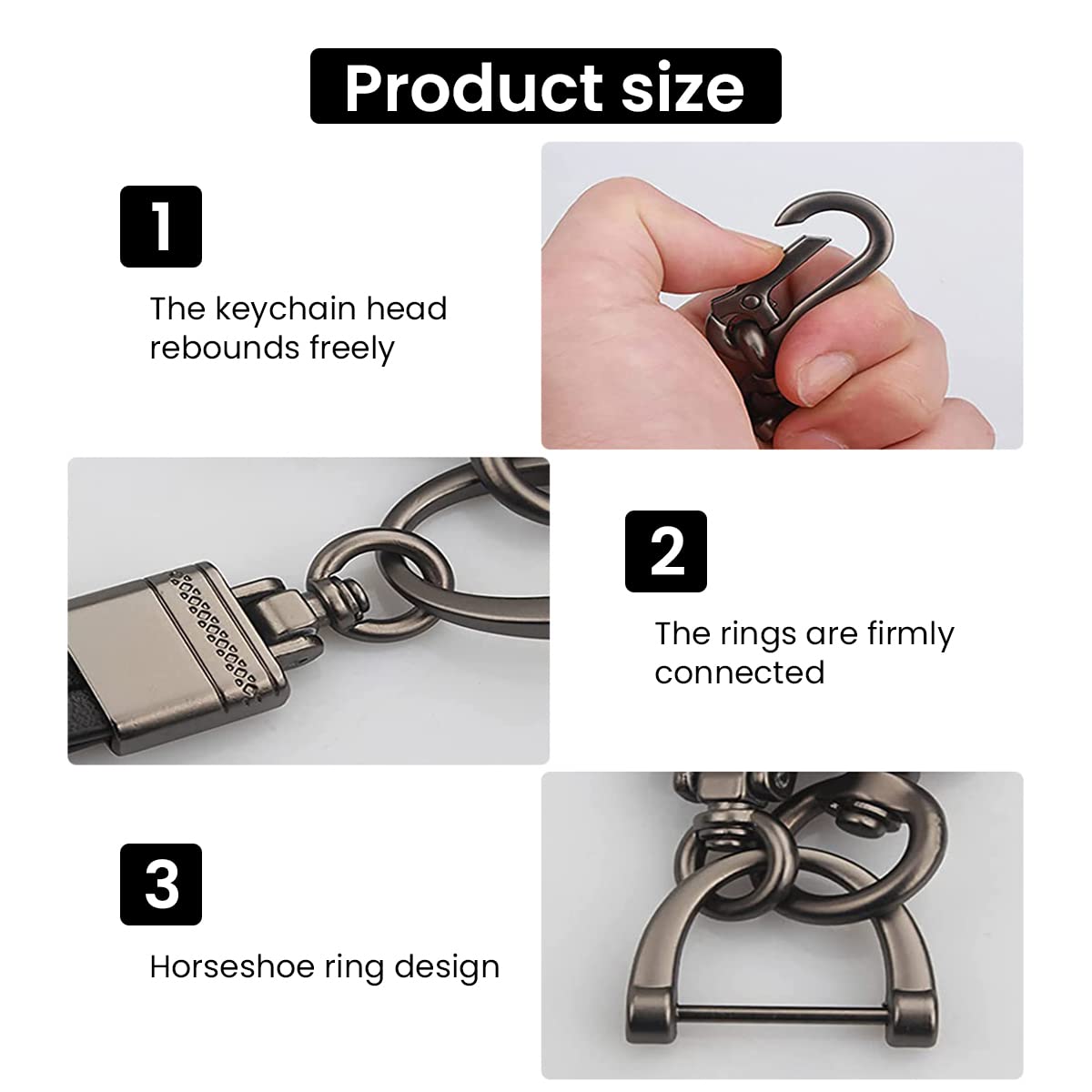 Universal Car Keychain for Car and Bike Owners featuring Screw-Fixed Anti-Loss Design | Braided Leather Strap