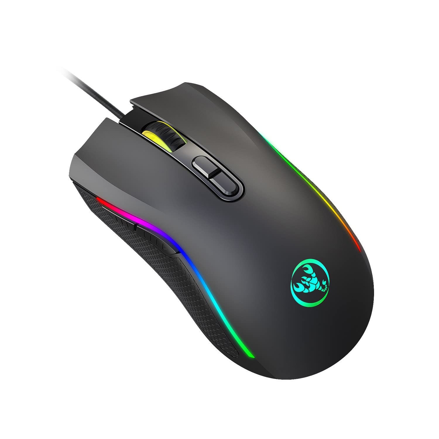 Verilux® Wired Gaming Mouse Ergonomic Gaming Mouse with 7 Programmable Keys,6 Adjustable DPI,LED Backlit USB Plug and PlayFor Laptop, PC, Windows, Mac